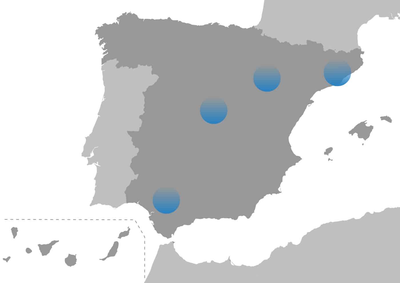 Los centros de MIDIAGNOSTICO, repartidos por toda España.