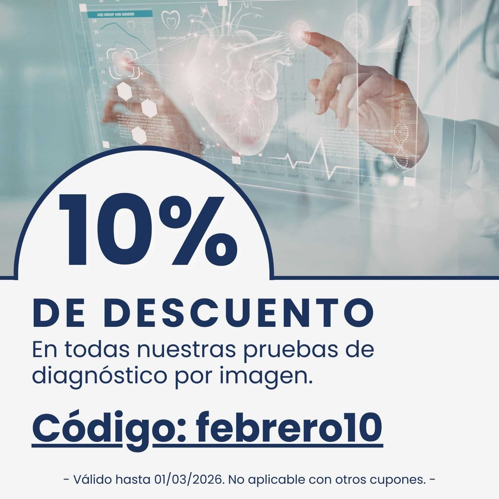 Descuento del 10% en MIDIAGNOSTICO hasta fin de mes.